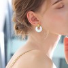 White Dangle Earrings for Women Statement Chunky Gold Drop Earrings