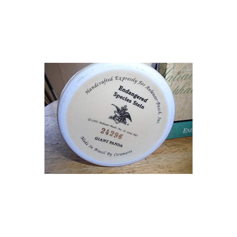 Budweiser Collectible Endangered Species Series Covered Stein - Giant Panda