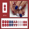 4th of July Press on Nails Short Square Fake Nails