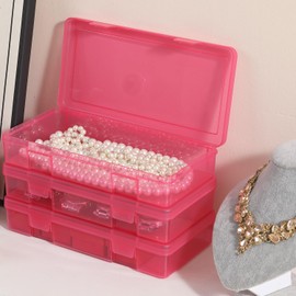 novelinks 9 Pack Plastic Storage Containers Color Arts & Crafts Storage Boxes & Organizers Stackable Containers With Lids For Organizin (Set 7)