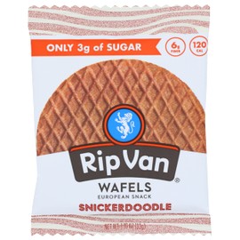 Rip Van Wafels, Snickerdoodle, Healthy Snacks, Non-GMO, Low Sugar, Keto Friendly, 1.16 Oz (Pack of 12)