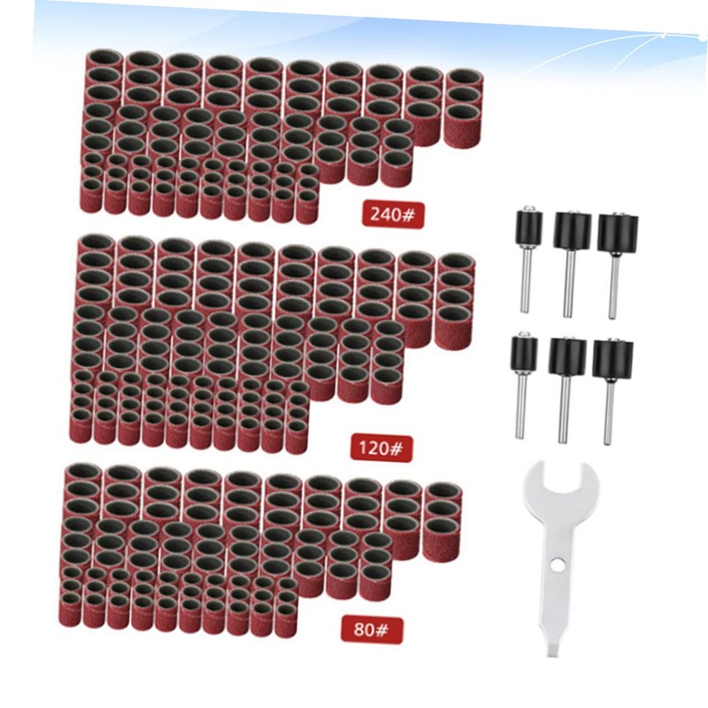 Tofficu 307pcs Electric Emery Polishing Circle Durable Emery Grinding Discs