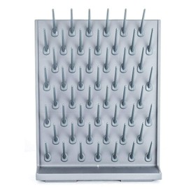 Lab Supply Drying Rack Pegboard Bench-top/Wall-Mount Laboratory Glassware Detachable Pegs Lab Drying Draining Rack Cleaning Equipment (52 Pegs, Grey)