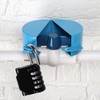 TEMEILI Water Faucet Lock,Water Spigot Lock-(Blue with Lock Made of