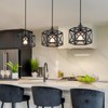 CAFULAM Farmhouse Pendant Light Fixture, Black Pendant Lights for Kitchen
