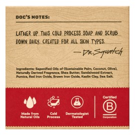 Dr. Squatch Dr. Squatch Natural Bar Soap for Men - Cold Process Soap with No Harsh Chemicals - Sandalwood Summit (5 oz, 3-Pack)