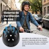 Casco Deportivo Bicicleta Patinaje 58-61cm Ajustable Negro Xl