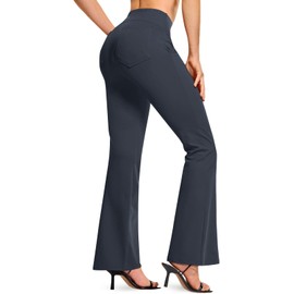 TSLA Women's Yoga & Dress Pants, Office Business Casual Work Slacks, Stretch Straight Leg/Bootcut Pants with 4 Pockets, Slacks Black, Large