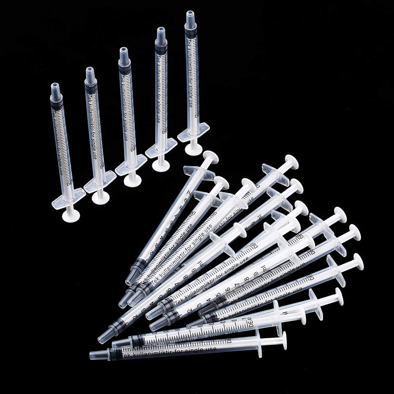 20 Packs Plastic Syringe with Measurement, Suitable for Measuring, Watering,