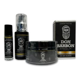 Pack Don Barbon Crema Jabon Roll Suero Facial Natural