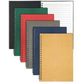 6 Pack Spiral Notebook A5, 21x14.5cm 120 Lined Pages Plain 6 Colored Kraft Cover Lined Notebook for School Project Home Writing Spiral Bound Notepads Multipack for Women Teenage Colleague Gifts