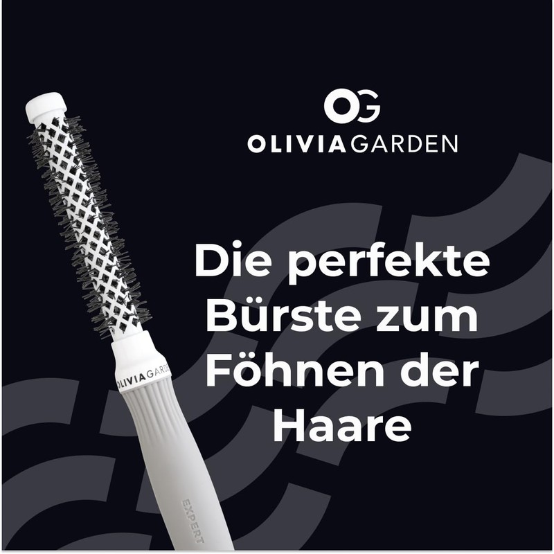 Olivia Garden - Expert Blowout Shine Hairbrush - White and