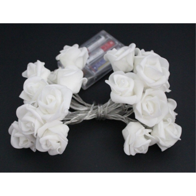 Yuuming LEDローズフラワーストリングライト 結婚式のため 結婚式 パーティーデコレーション 家庭用誕生日フェスティバルのためのローズデコレーションライト屋内屋外 電池式 LEDローズライト紫