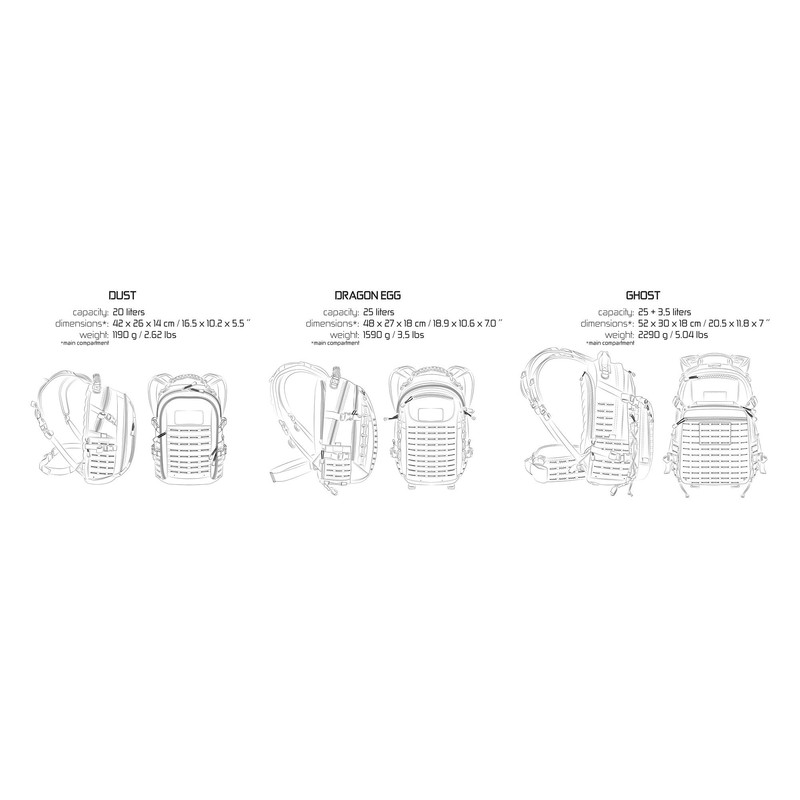 Direct Action Dust Tactical Backpack 20 Liter Capacity