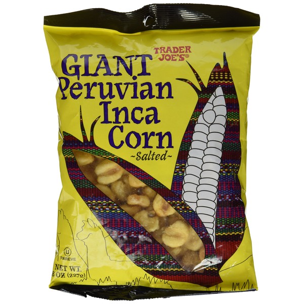 Trader Joe's Giant Peruvian Inca Corn Salted Crunchy Snack 8 Oz