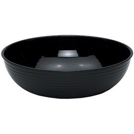 キャンブロ 丸型リブド サラダボール ブラック RSB10CW(110)