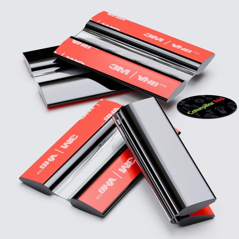 4X 50mm Black Flexible Hinges – No Glue Required. Low