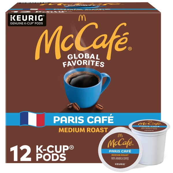 McCafe Paris Café, Single Serve Coffee Keurig K-Cup Pods, Medium