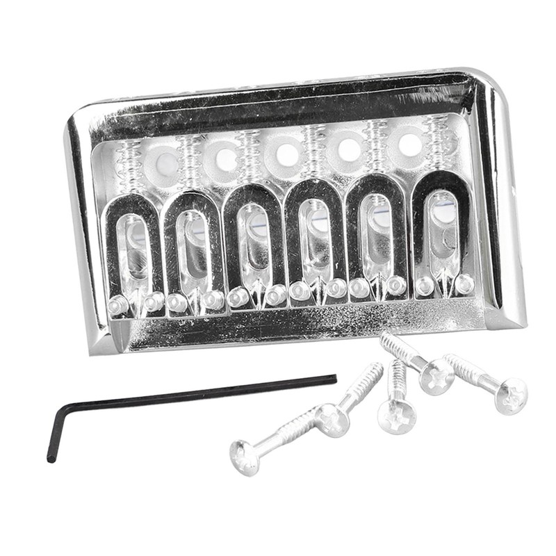 Fixed Hardtail Guitar Bridge U Shape Saddle Bridge Replacement Metal