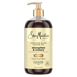 SHEA MOISTURE SheaMoisture Champú fortalecedor y restaurador para cabello dañado, fortalece y crece para limpiar y nutrir 24 oz