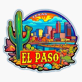 El Paso Texas Bumper Sticker Vinyl Decal 5"