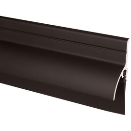 Pemko - 345DV36 Door Bottom Sweep with Rain Drip, Dark Bronze Anodized Aluminum with Black Vinyl insert, 0.5625" W x 2" H x 36" L