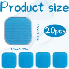 Pack of 20 Replacement Sets Gel Pads, Gel Pad for Ems, Replacement Gel Pad Compatible with Em 59, Ems Gel Pad, Abs Trainer Replacement Gel Sheet Replacement Pad, Ems Gel Pad ABS Trainer Replacement