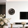 VIKMARI 10 Inch Wall Clock, Silent Black & Gold Easy