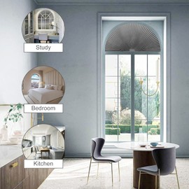 Arch Window Pleated Blinds Easy Cut and Install Pleated Shades Fliterling Linght and Blackout Blinds Grey