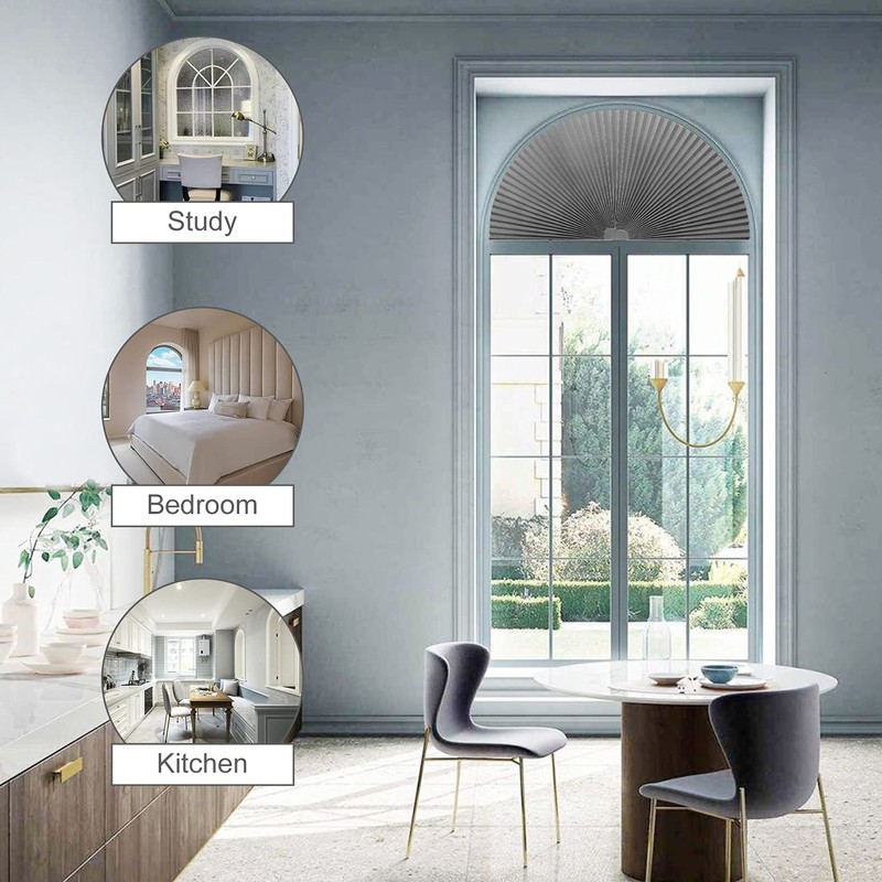 Arch Window Pleated Blinds Easy Cut and Install Pleated Shades