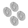 4Pcs M5 Flush Ring Pull Round Wear Proof Stainless Steel