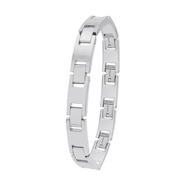 s.Oliver 2038003 Men's Stainless Steel Bracelet 17 + 4 cm Silver Comes in Jewellery Gift Box, One size, Stainless Steel, None