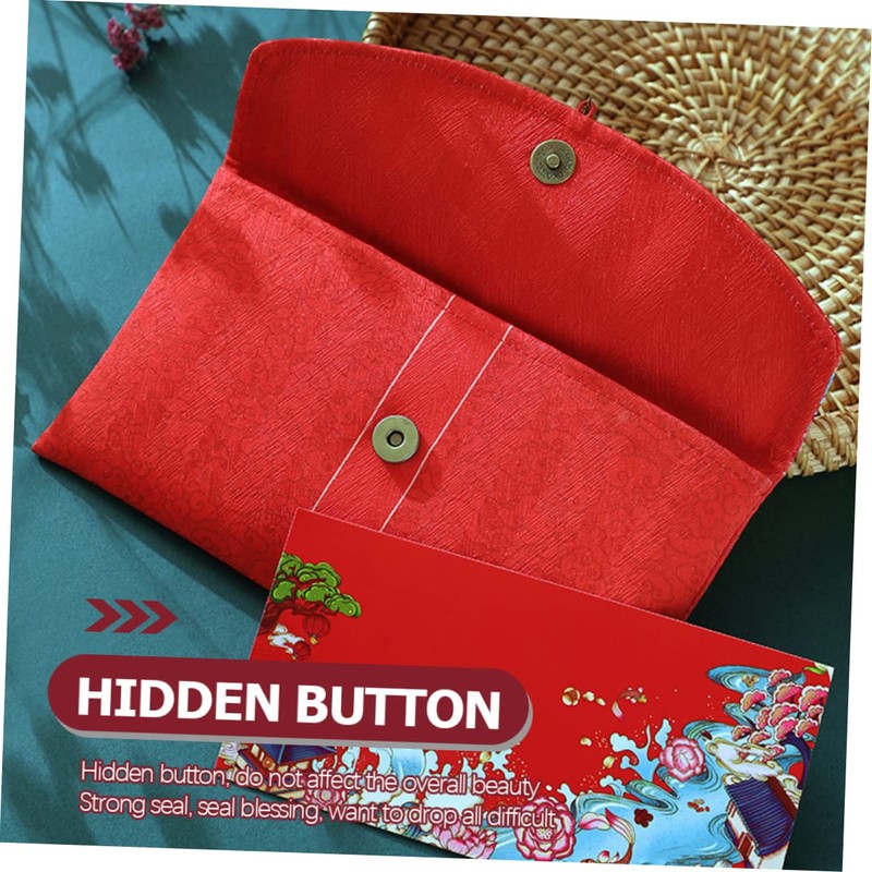 Operitacx Wedding Red Envelope Silk Red Envelopes Hong Bao for