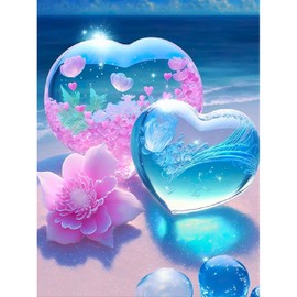 QENSPE Diamond Painting Crystal Love Diamond Painting Pictures 5D Diamond Painting Adult Flowers Full Diamond Pictures Painting Embroidery Set Cross Stitch Pictures Home Wall Decor 30 x 40 cm