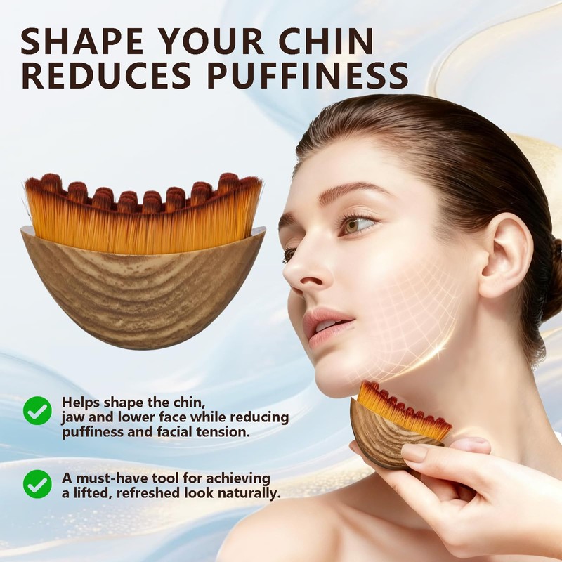 3 Pack Lymphatic Contour Face Brush, Lymphatic Drainage Contour Face
