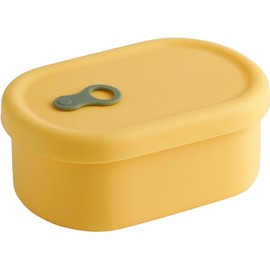 Premium Korean-Made Silicone Airtight Food Container 350ML – Mango Yellow