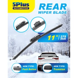 5 PLUS® 11 Inch Rear Wiper Blade Replacement for Volkswagen Golf 2010-2019 GTI 2021-2010 Atlas 2021-2018 Rear Windshield Wiper Blade-OEM Original Quality Mute Back Wiper Blade