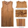 ATAMET 60s 70s Outfits for Women Hippie Costume Fringe Vest