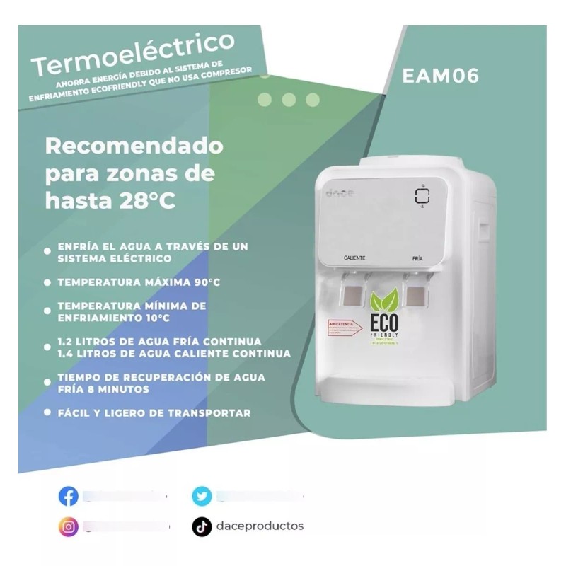 Dace Despachador De Agua Dace Eam06 Color Blanco