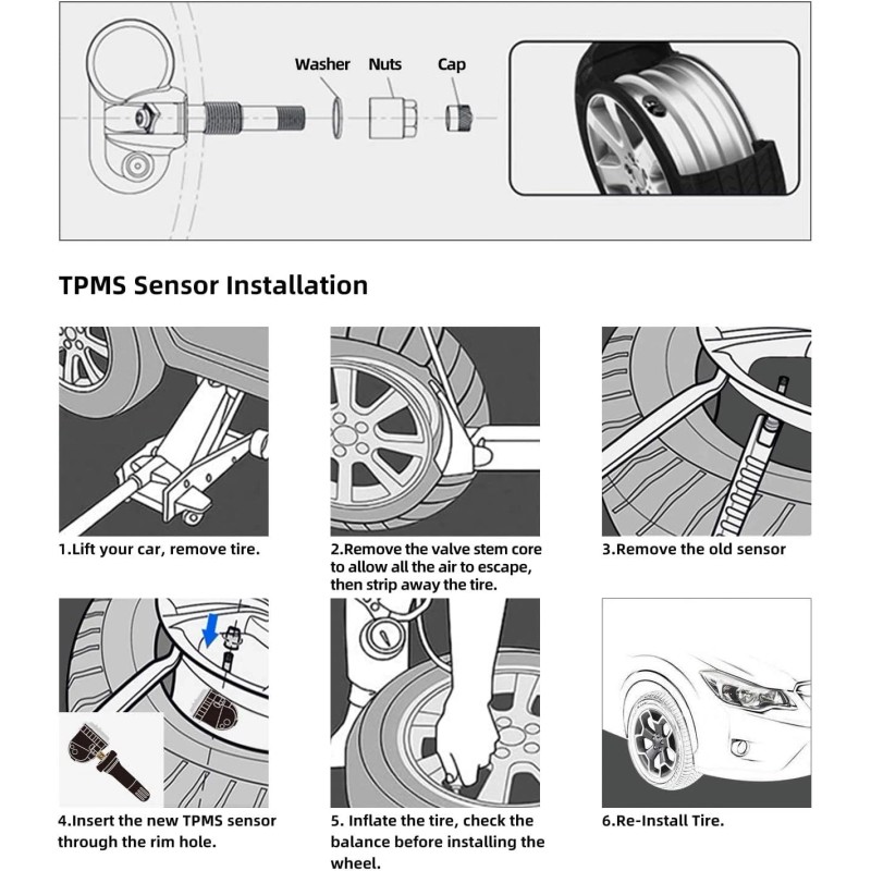 Motorcraft 4Pcs TPMS JX7Z-1A189-C Tire Pressure Sensor for Ford Escape