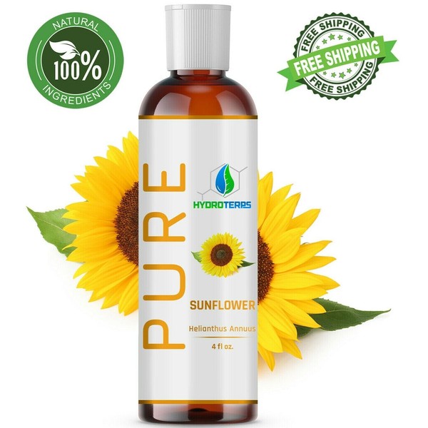 Sunflower Oil 4 oz HIGH OLEIC Cold Pressed REFINED Seed 100% Pure Natural
