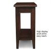 BOWERY HILL Solid Wood Rectangular End Table in Chocolate Cherry