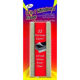 Pencil Grip The Classics 12-1 Dry Eraser for Whiteboards, 12 Layers, Grey/Black/White (TPG-350C)