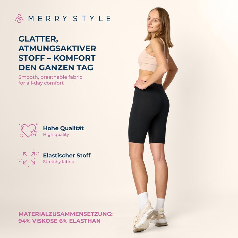 Merry Style MS10-145 Women’s Short Leggings Made from Viscose -