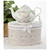 Delton Porcelain Tea Pot, Rose Bird, 9.50-inch Length