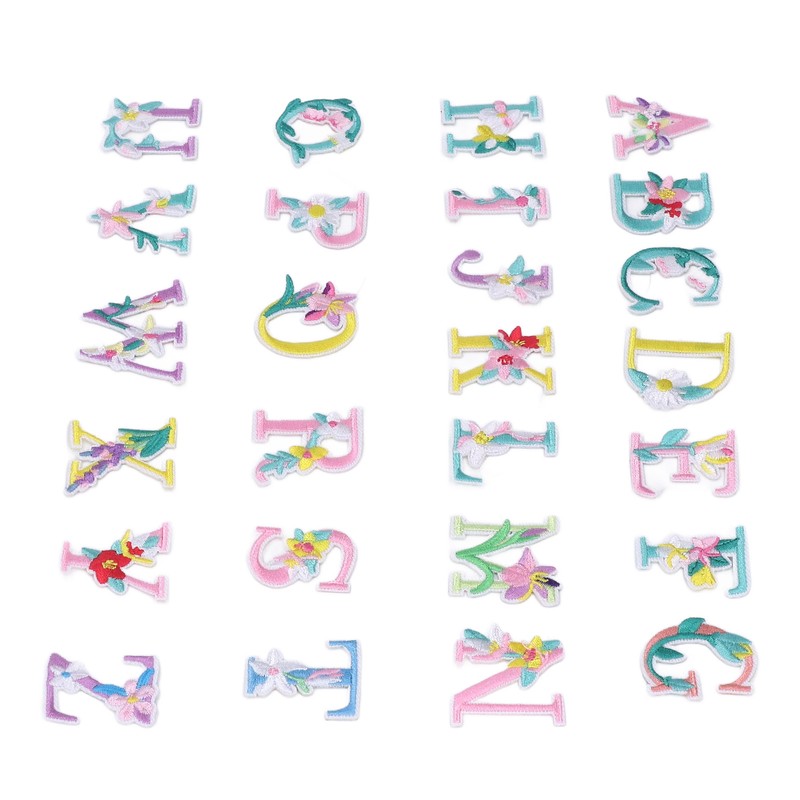 26 Letter Patches DIY Combinations Embroidered Patch Easy Ironing Soft