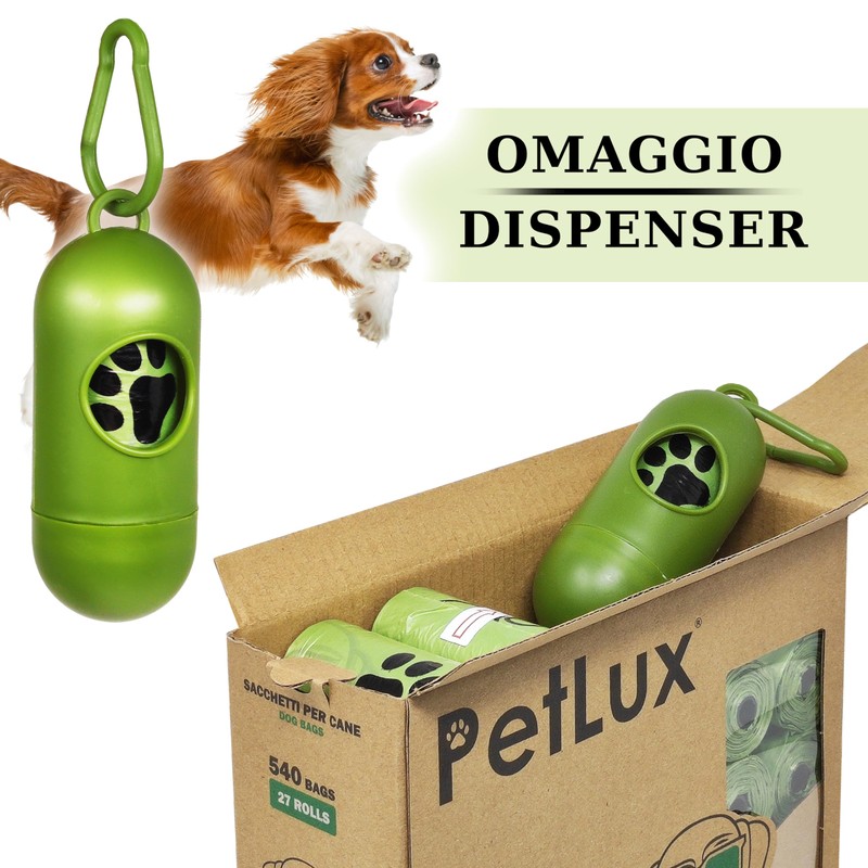 Sacchetti Igienici per Bisogni dei Cani, Biodegradabili, con Dispenser e