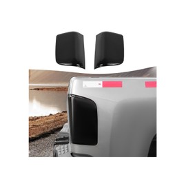 SQQP Tail Light Taillight Lamp Guard Cover Fit for 2007-2013 GMC Sierra & Chevy Silverado,Rear Light Frame Exterior Accessories Kit 2Pcs (Smoked Black)