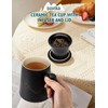 suyika Tea Cup with Infuser and Lid, 15.2 Ounce Wood
