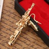 Gold Plating Copper Bassoon Musical Instrument Bassoon Brooch Pin with